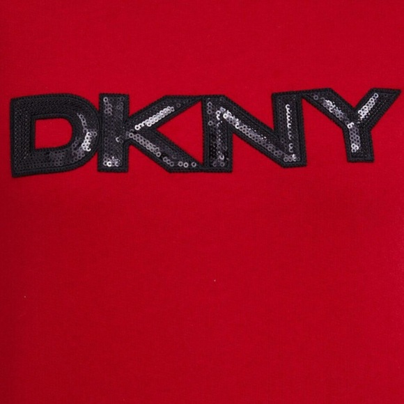 DKNY Women’s puff sleeve Sequin logo Graphic sweatshirt - Picture 3 of 10